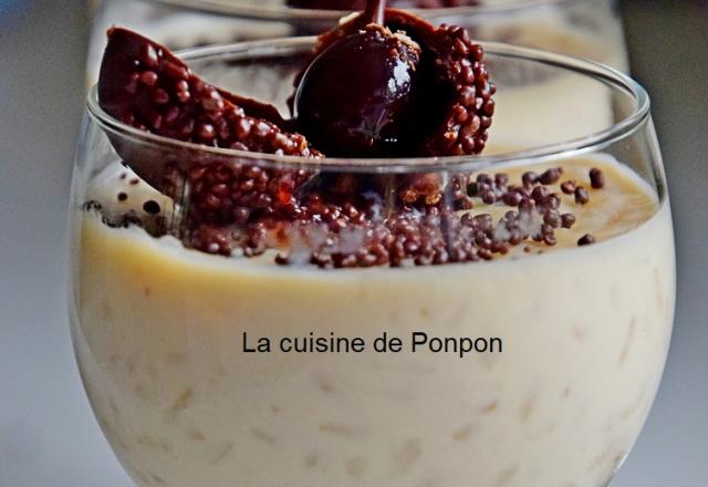 Riz au lait à la purée de marrons