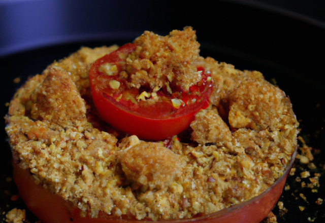 Crumble tomate foie gras