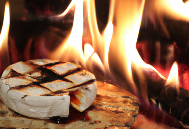 Camembert braisé au feu de bois