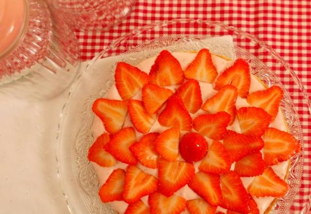 Tarte chantilly à la fraise