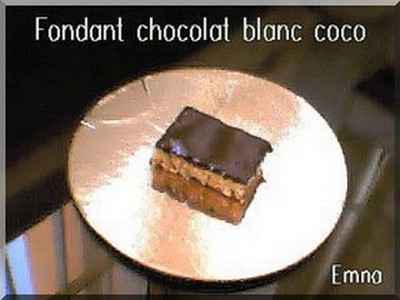 Fondant au chocolat blanc et à la noix de coco