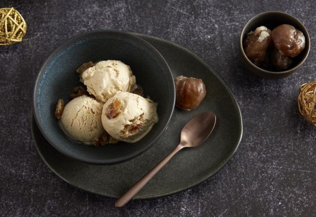 Glace aux marrons et marrons glacés