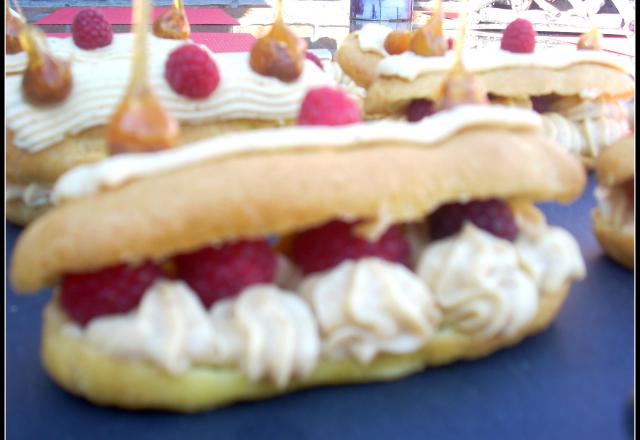 Eclair praliné framboise