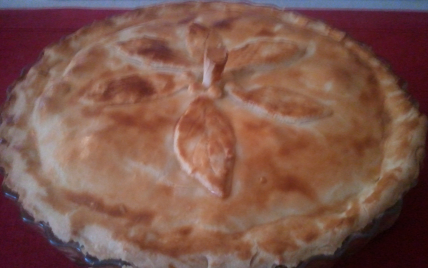 Tourte farcie au poulet mariné, fromage et carotte