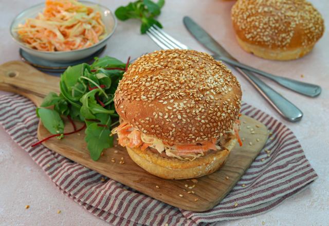 Pulled pork Burger et coleslaw maison