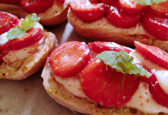 Fraises en tartine