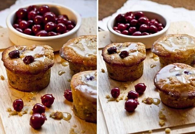 Muffins con ciliegie (aux cerises)