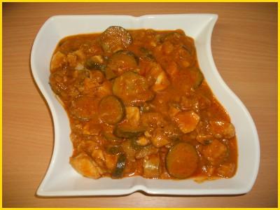 Cabillaud au curry, lait de coco et courgettes