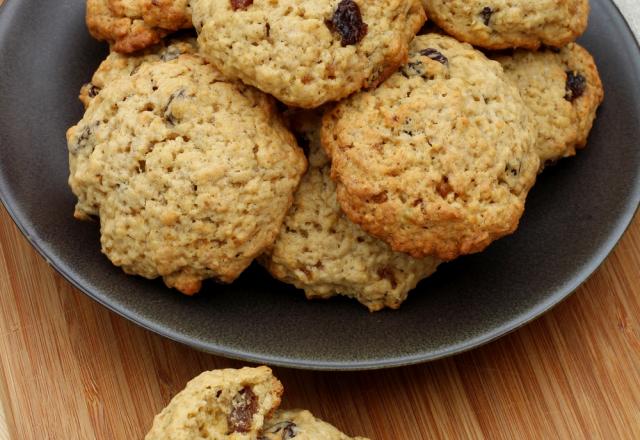 Cookies moelleux bananes et raisins