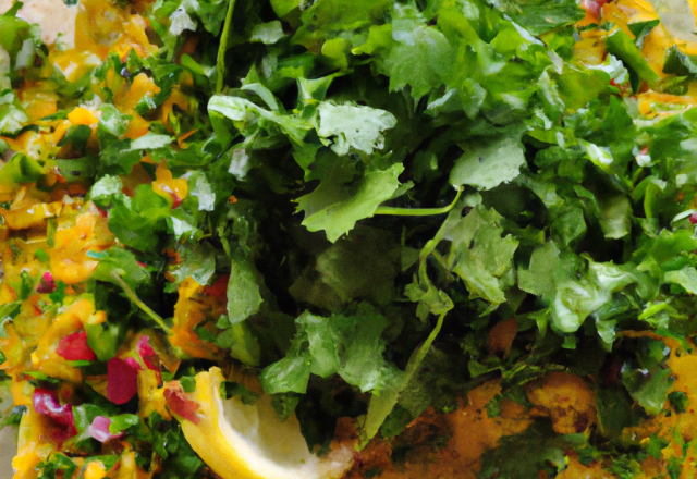 Vinaigrette de praires au curry et herbes fraîches