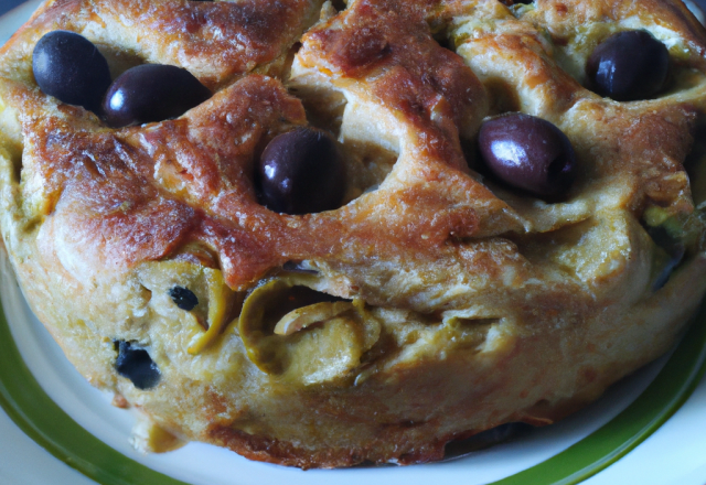 Cake à l'artichaut et olives