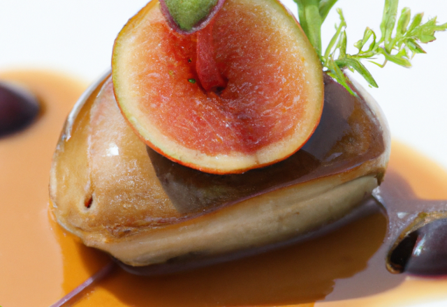 Foie gras en habit de bal et ses fruits d'été