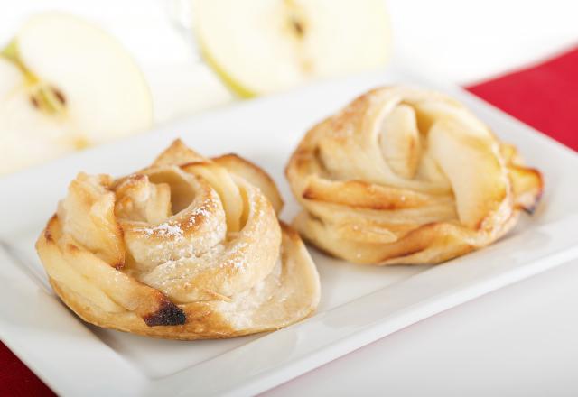 Tartelettes aux pommes en forme de roses