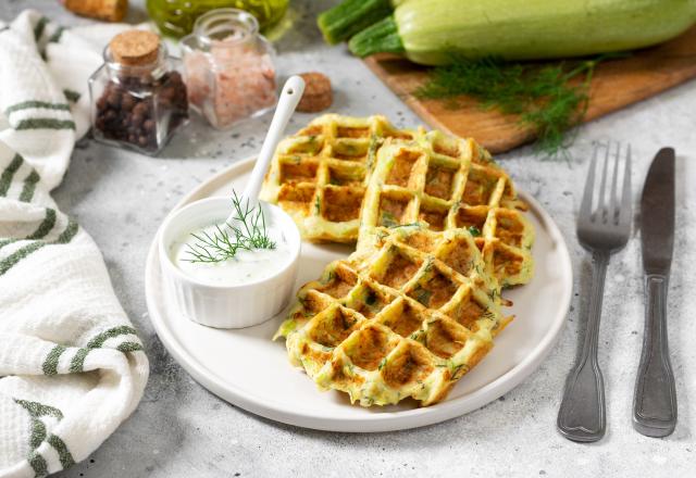 Gaufres de courgettes au fromage