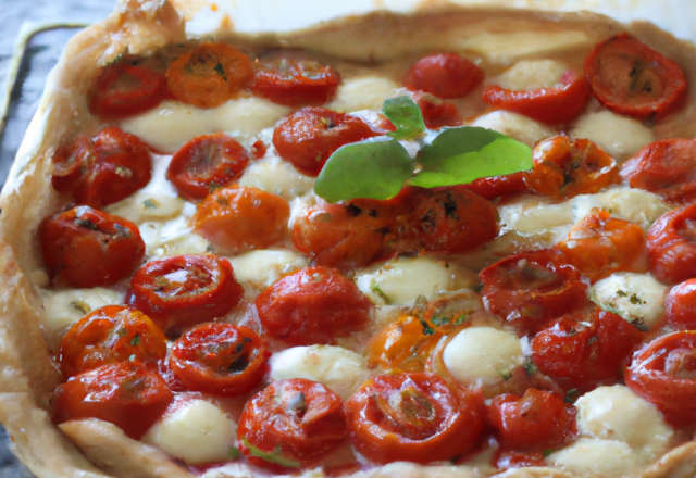 Tarte tomates cerises-mozarella