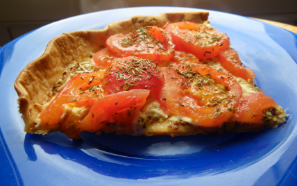 Tarte aux tomates et à la moutarde à l'ancienne