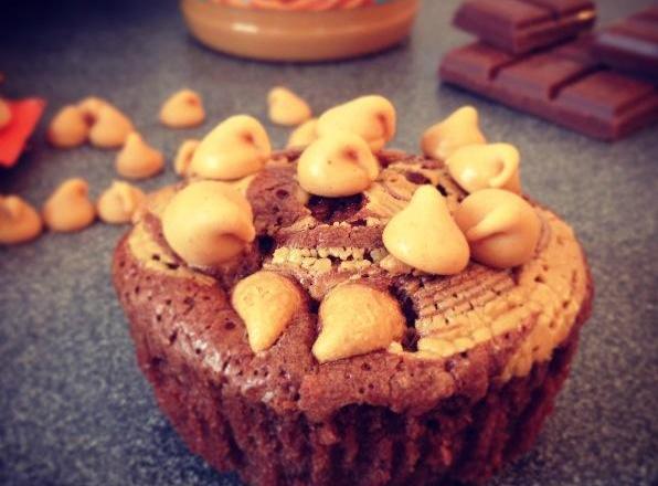 Muffins chocolat cacahuètes