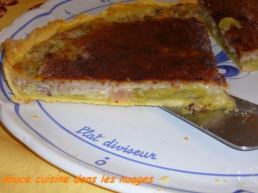 Tarte à la rhubarbe et noix de pécan