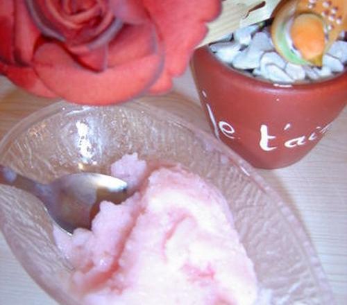 Sorbet aux litchis et à la rose!!!