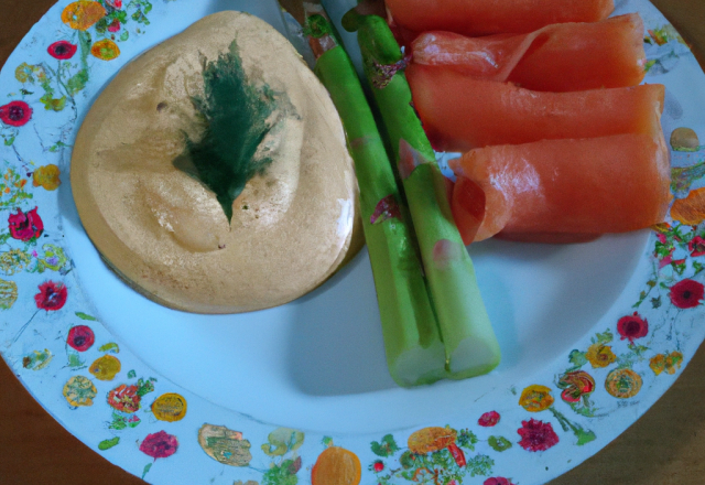 Mousse d'asperge au saumon fumé