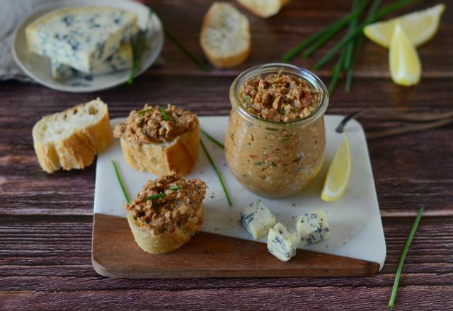 Rillettes de sardines à la fourme d'Ambert et aux poivrons