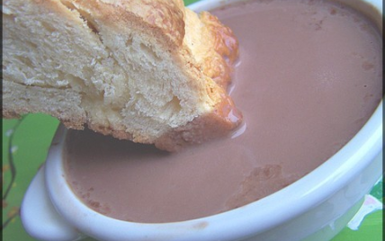 Chocolat communion et pain au beurre