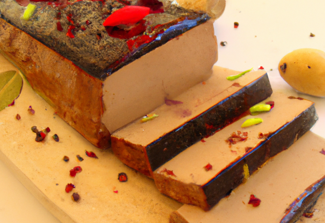 Terrine de foie gras au pain d'épices et chocolat