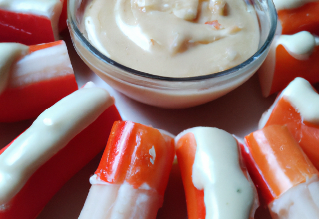 Bouchées de surimi et sauce rafraîchissante