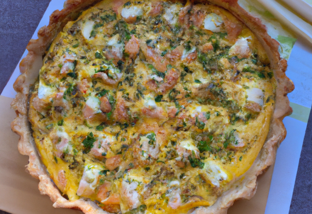 Quiche saumon-poireaux