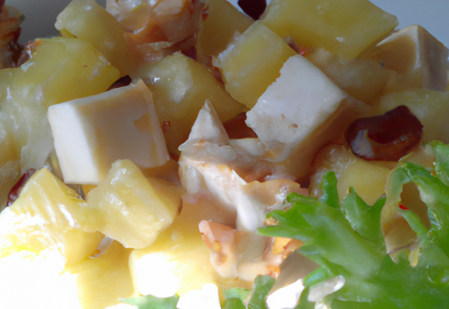 Salade poulet ananas raisins sec