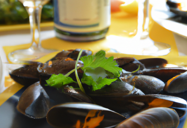 Moules de Bouchot au Muscadet