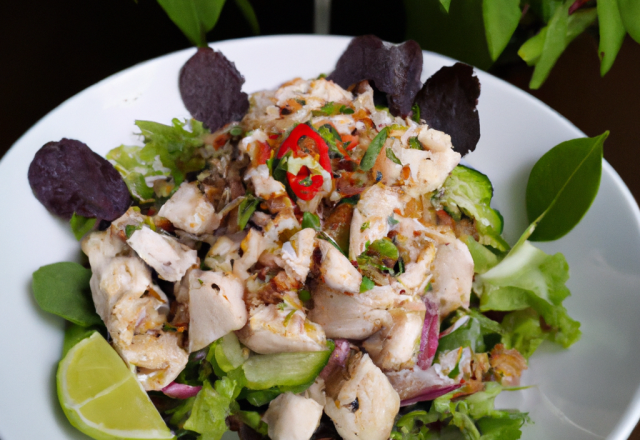 Salade Laotienne au poulet "Laab Kai"