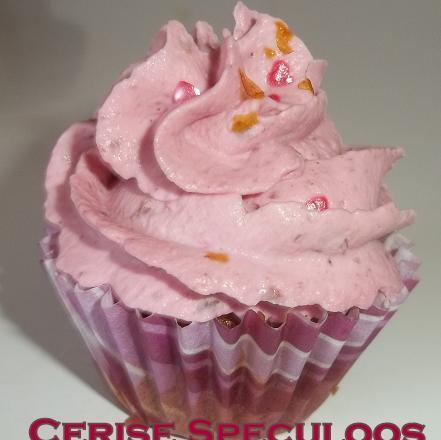 Cupcake cerise spéculoos