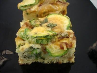 Omelette courgette-oignons