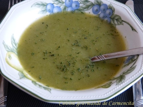 Potage de poireaux et oseille