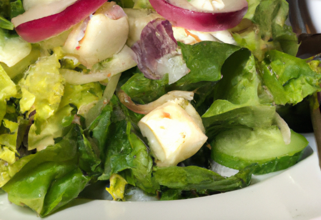 Petite salade d'été aux crottins de Chavignole