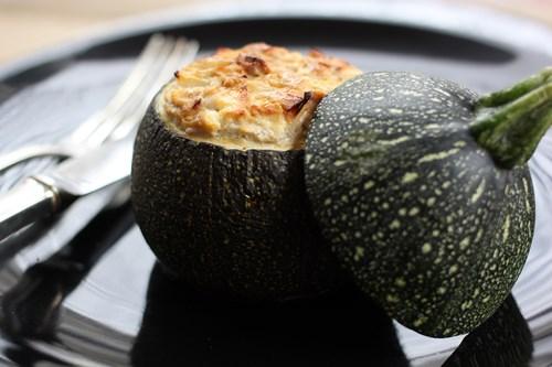 Courgettes farcies au thon et à la Moutarde Douce