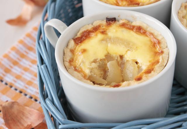 Tartelettes à l'oignon dans leur coquille