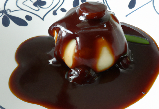 Capeline de chocolat sauce bourbon