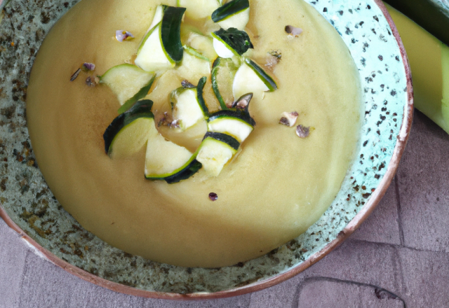 Velouté de courgettes concombre  & Etorki