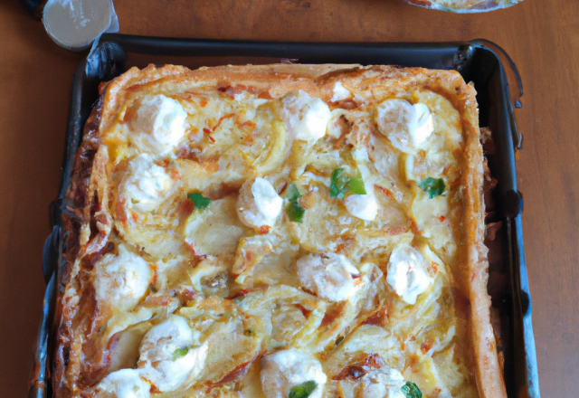 Tarte de pommes de terre au boursin