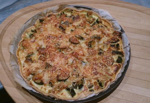 Tarte courgette et au saumon