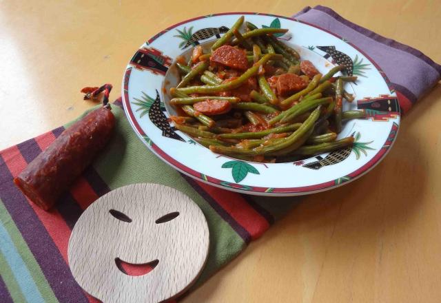 Poêlée de haricots verts au chorizo