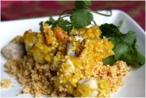 Tajine de poulet aux abricots