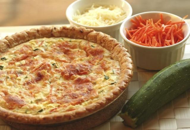 Quiche aux carottes et courgettes, au fromage à la crème Elle & Vire