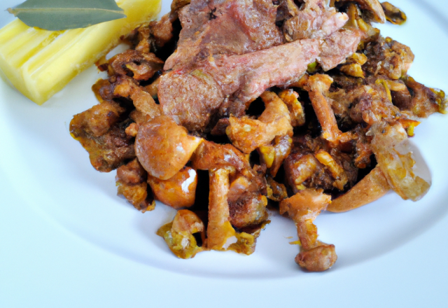 Gigot d'agneau aux girolles