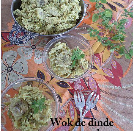 Wok de dinde curry, coco et banane