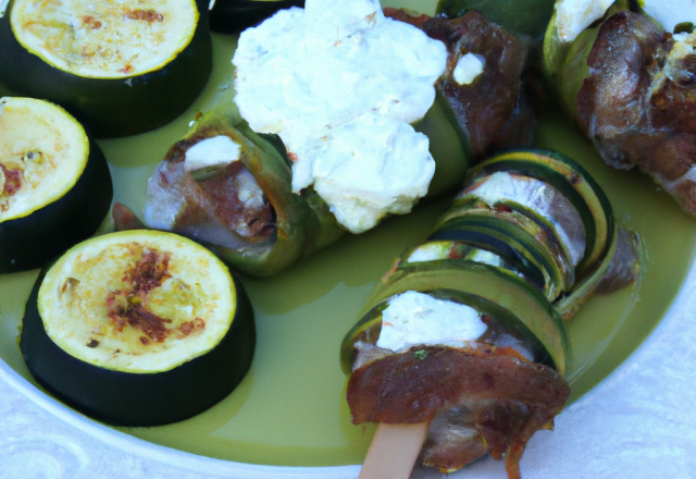 Beleck d'agneau aux courgettes et chèvre frais