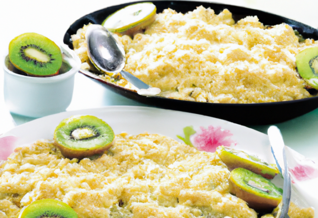 Crumble aux kiwis maison