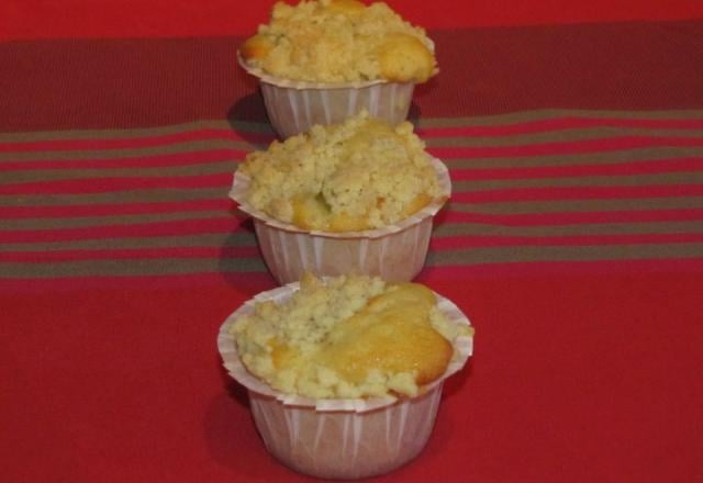 Muffins-crumble à la rhubarbe